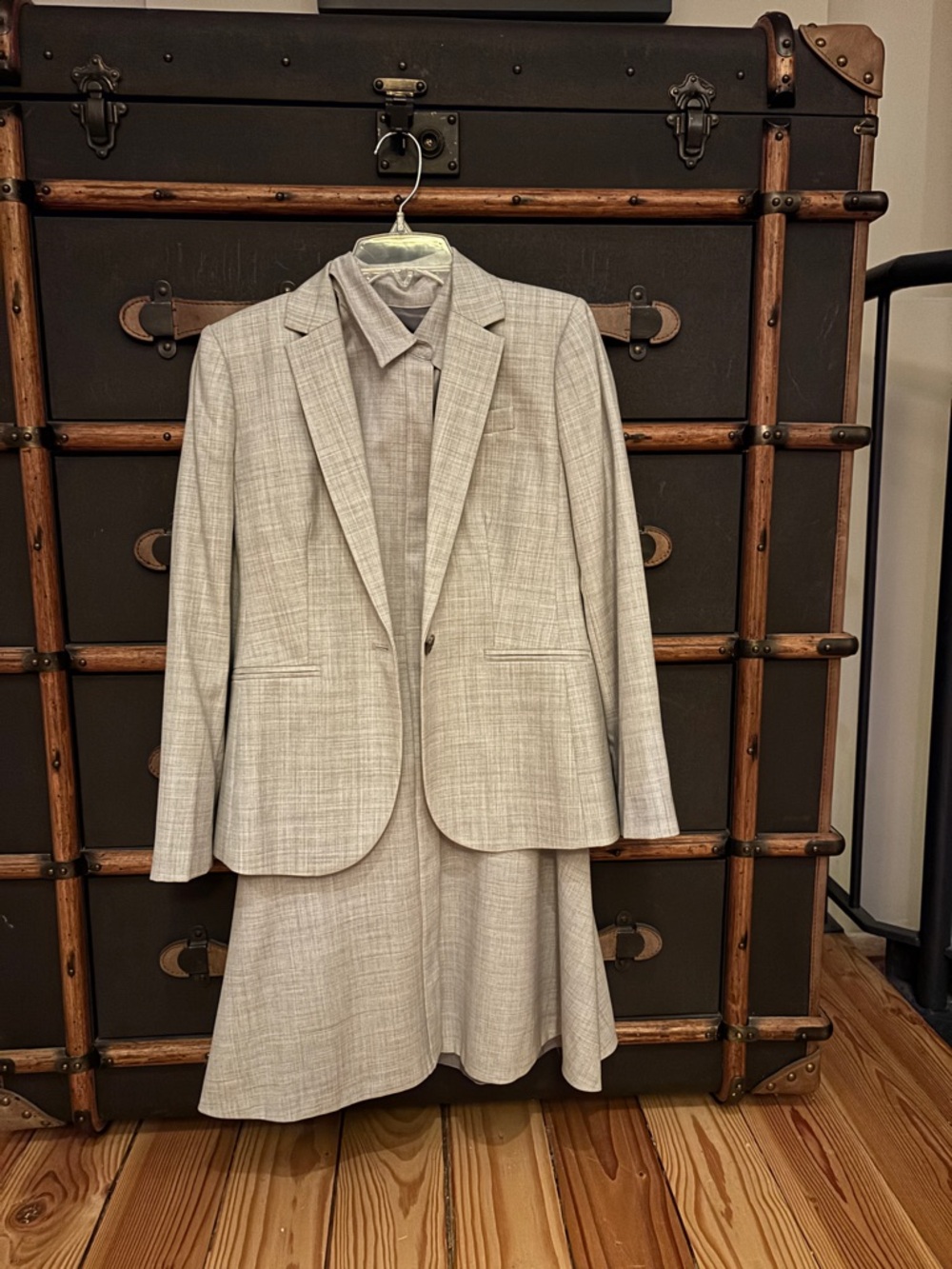 J. Crew Light Gray Women's Summer Suit Italian Wool Super 1035